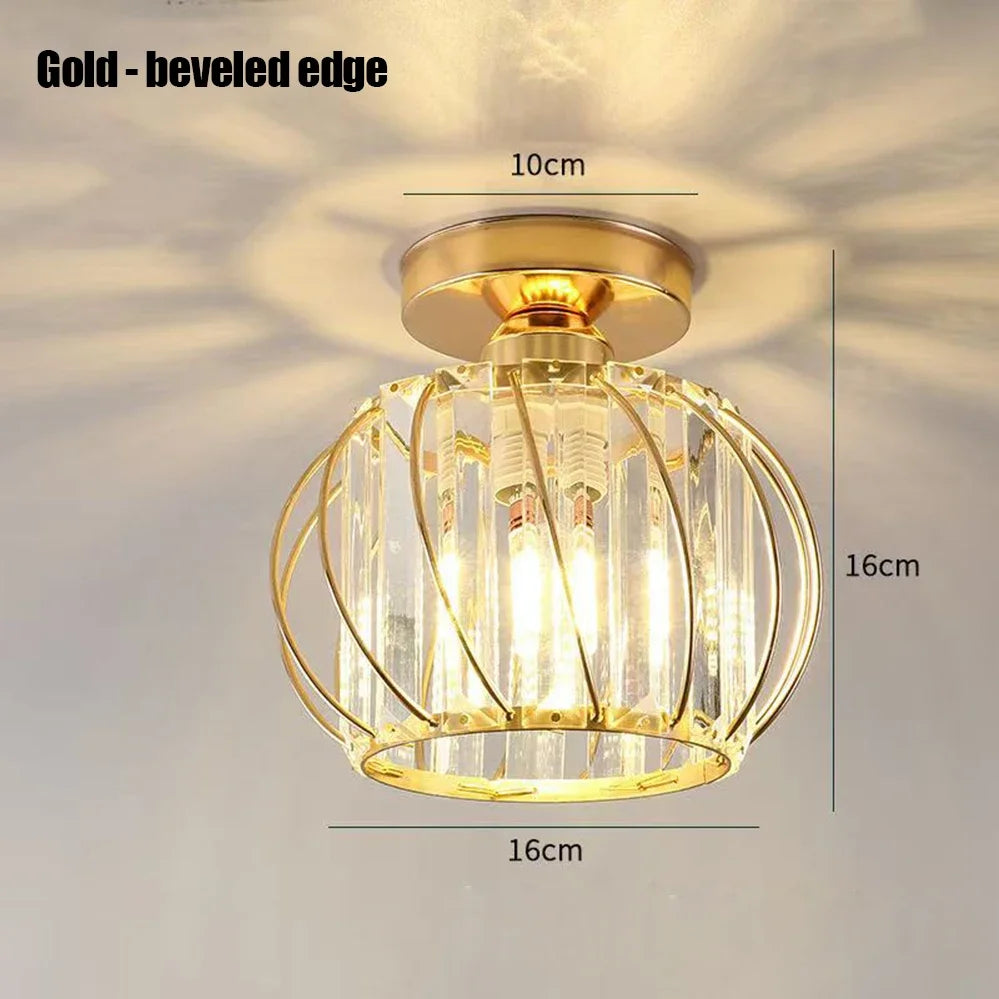 Novelty Design Glass Aisle Ceiling Light Fixtures for Corridor Balcony Ceiling Lampshade E27 Dining Room Chandelier Decoration