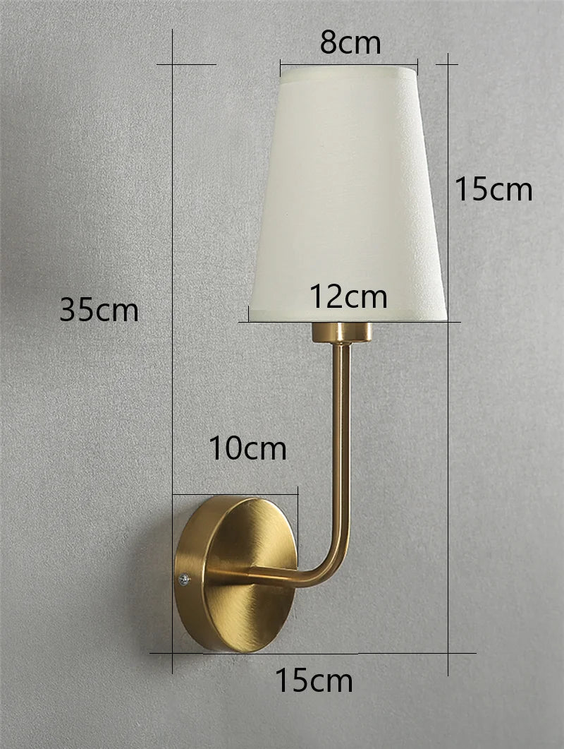 Nordic Minimalism LED Wall Lamp Modern Simple Linen Lampshade Elbow Wall Lights for Home Decor Living Room Stairs Light Fixtures