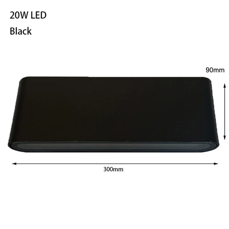 6W 12W 24W LED Outdoor Waterproof Wall Lamp Bedroom Living Room Balcony Wall Light Aluminum Exterior Wall Lamp Sconce Fixtures