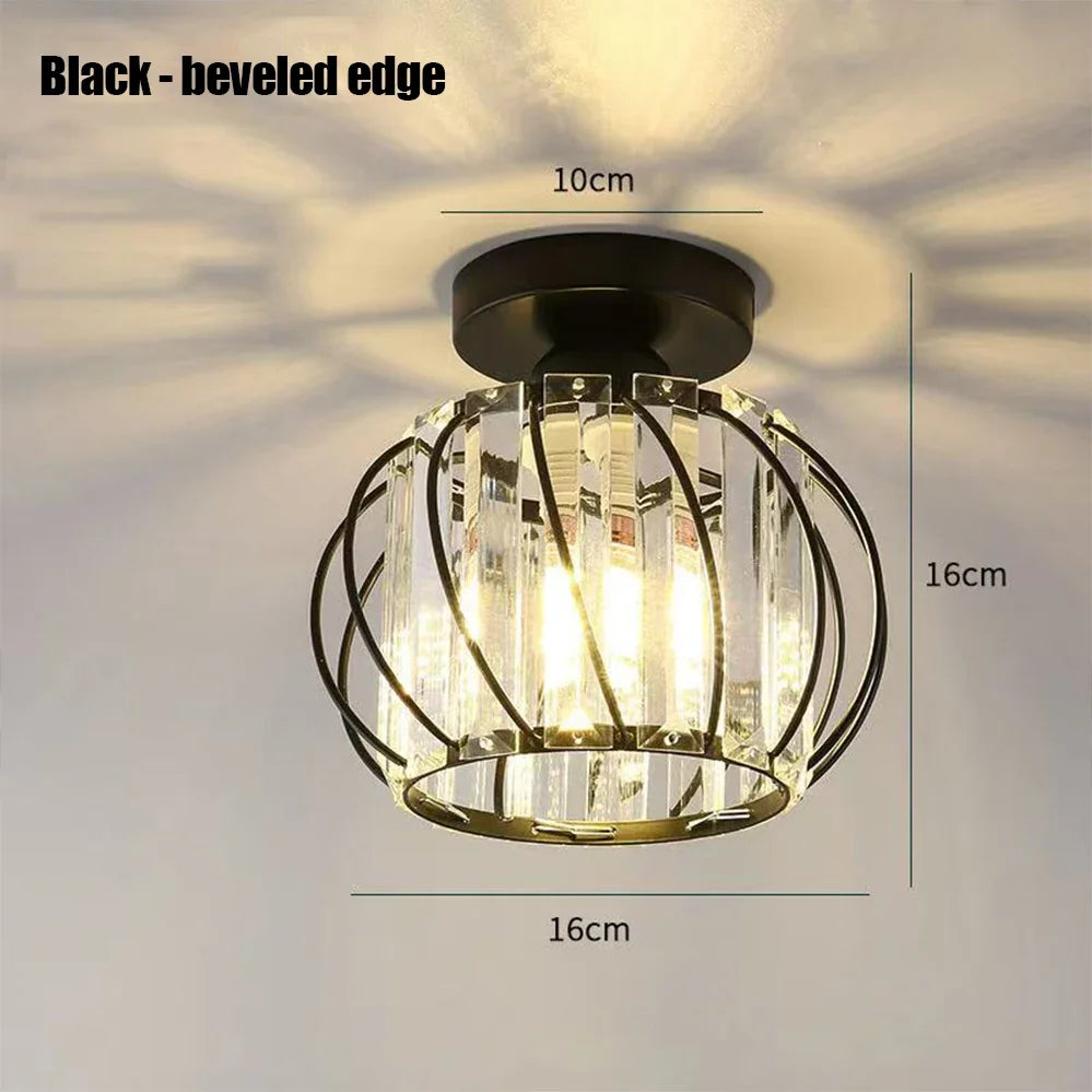Novelty Design Glass Aisle Ceiling Light Fixtures for Corridor Balcony Ceiling Lampshade E27 Dining Room Chandelier Decoration