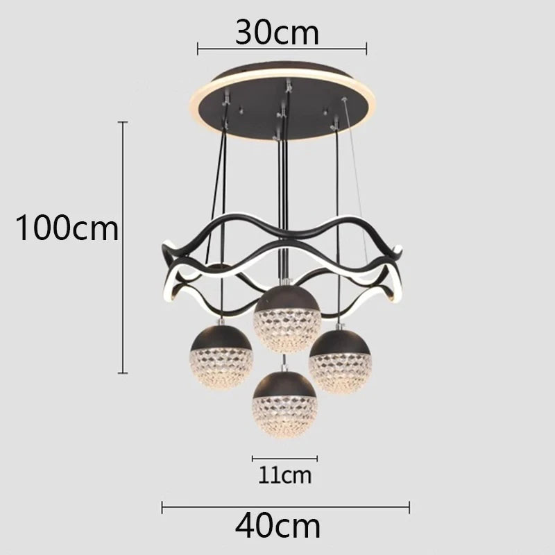 Modern LED Pendant Light Gold/Black Long Line Pendant Light for Restaurant Study Kitchen Office Coffee Home Decoration Luxury