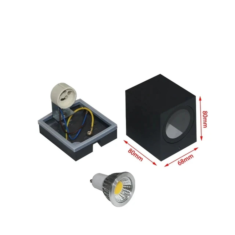 GU10 Base Outdoor Waterproof Wall Lights Garden Porch Wall Lighting LED Wall Lamps Aluminum AC86-265