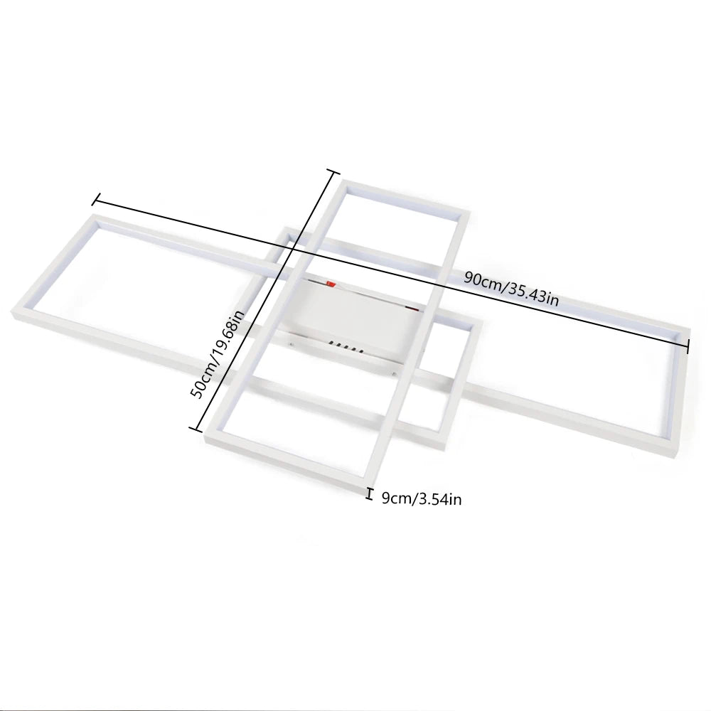 Modern LED Ceiling Lights Fixture 80W LED White Light Square Acrylic Flush Mount Ceiling Light Fixtures for Bedroom Study