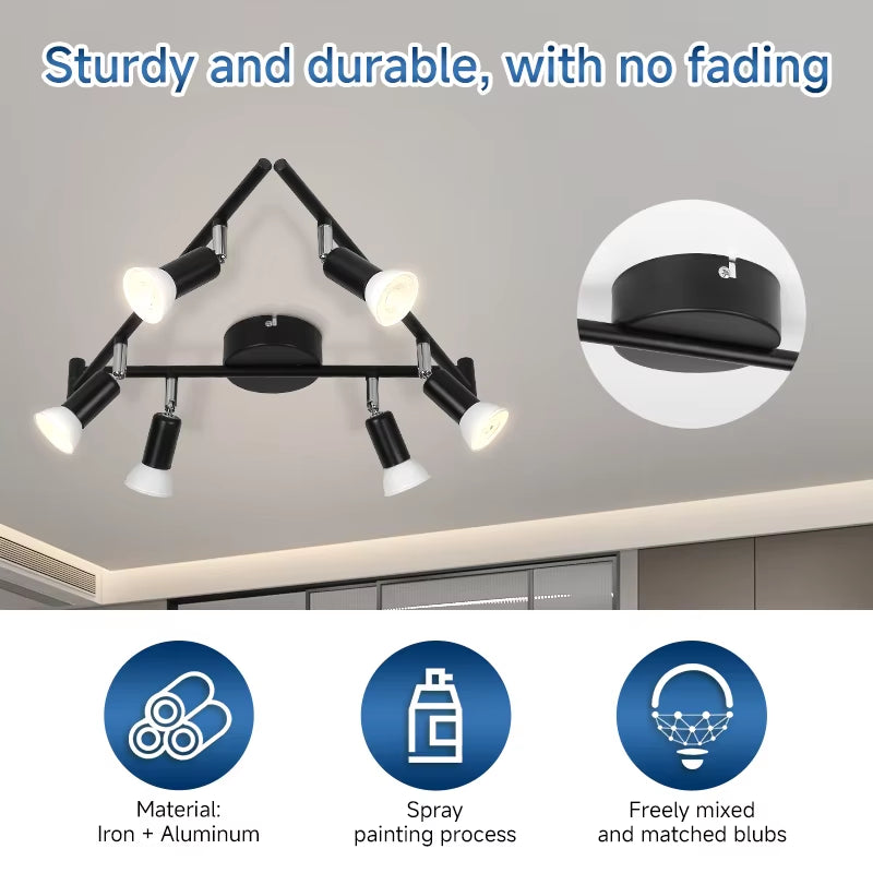 GU10 Modern Led Light Ceiling Lamp Led Ceiling Spotlights Living Room Light Fixture Indoor for Dinning Room Bedroom Kitchen