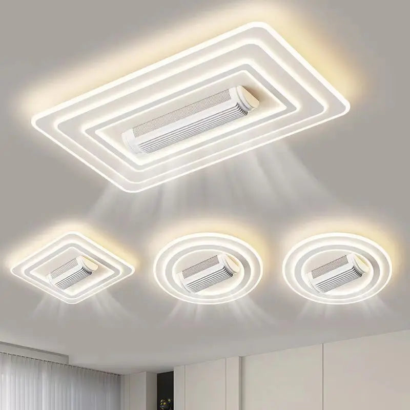 Invisible Bladeless Fan Ceiling Light LED Ceiling Fan Light Remote Control Intelligent Bedroom Living Room Light Indoor Light