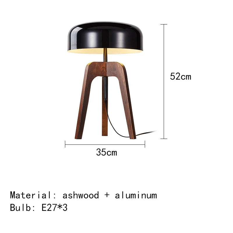Pileo Porada Floor Lamp Modern Solid Wood Floor Lamp Nordic Living Room Tripod Floor Lamp Bedroom Home Classical LED Corner Lamp