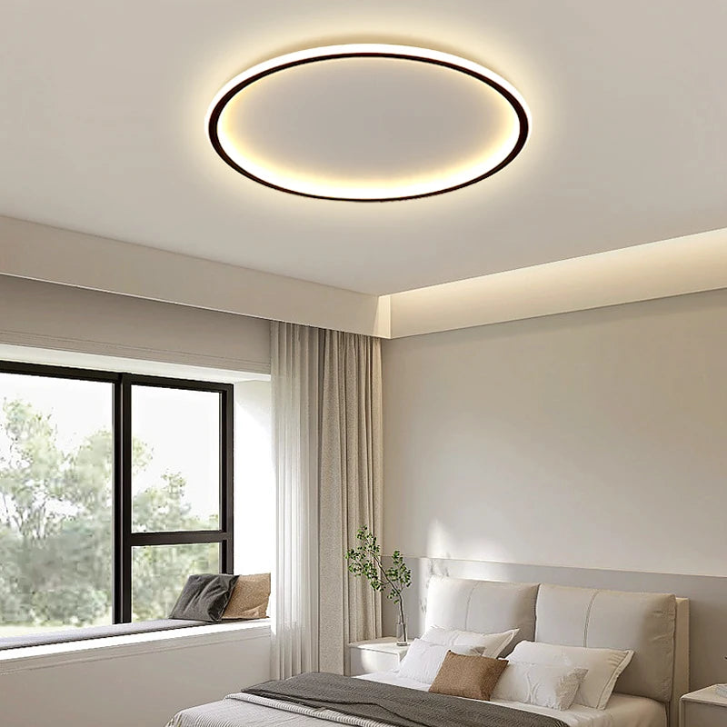 Remote Dimming Ultrathin Living Room Light Modern Minimalist LED Ceiling Lamp Lustre Home Decor Bedroom Study Ceiling Chandelier