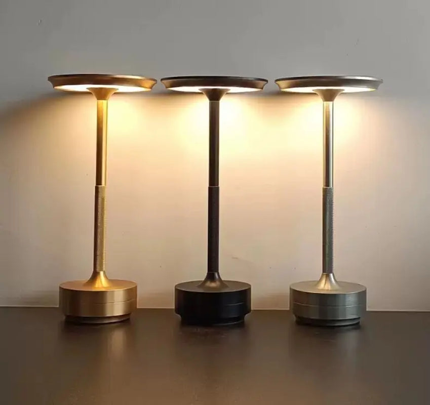 LED Charging Desk Lamp Restaurant Decoration Atmosphere Lamp Retro Portable Cordless Touch USB-C Table Lamp