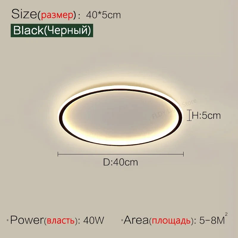 Remote Dimming Ultrathin Living Room Light Modern Minimalist LED Ceiling Lamp Lustre Home Decor Bedroom Study Ceiling Chandelier