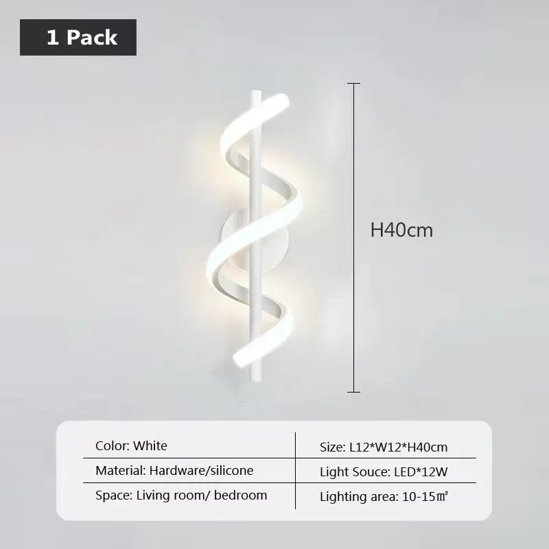 Modern LED Wall Lamp White Warm Light for Living Room Corridor Bedroom Bedside Staircase Home Indoor Lighting Fixtures