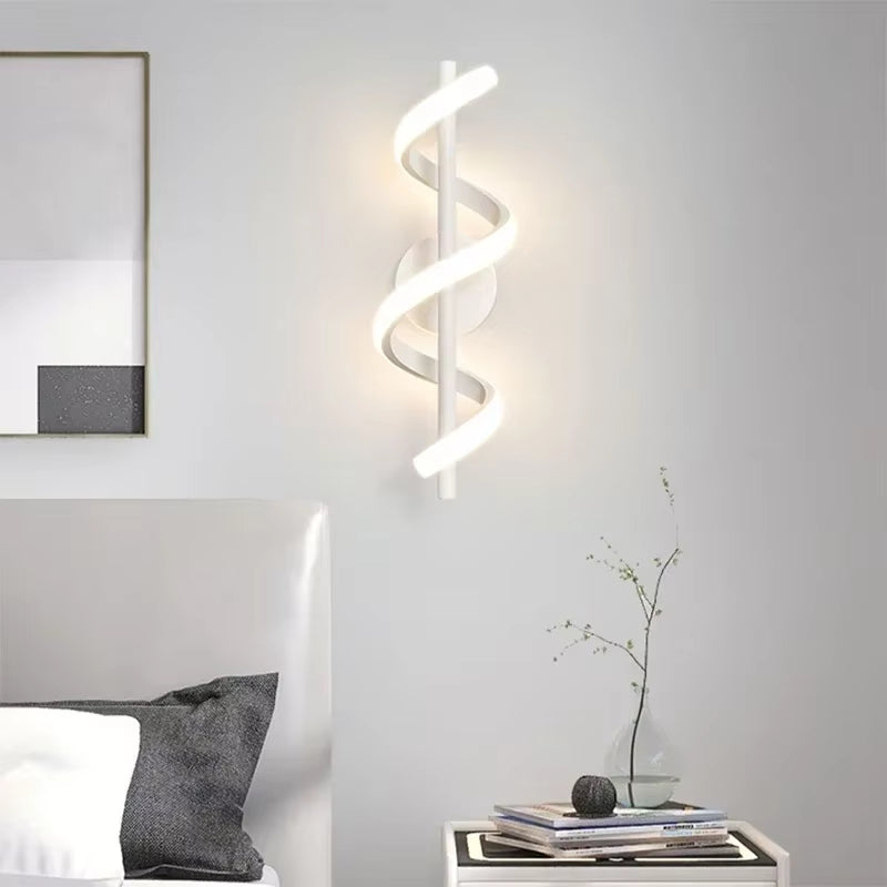 Modern LED Wall Lamp White Warm Light for Living Room Corridor Bedroom Bedside Staircase Home Indoor Lighting Fixtures