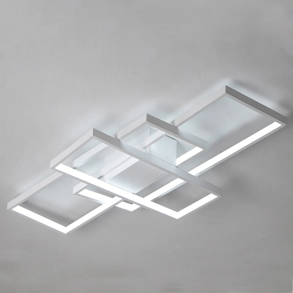 Modern LED Ceiling Lights Fixture 80W LED White Light Square Acrylic Flush Mount Ceiling Light Fixtures for Bedroom Study