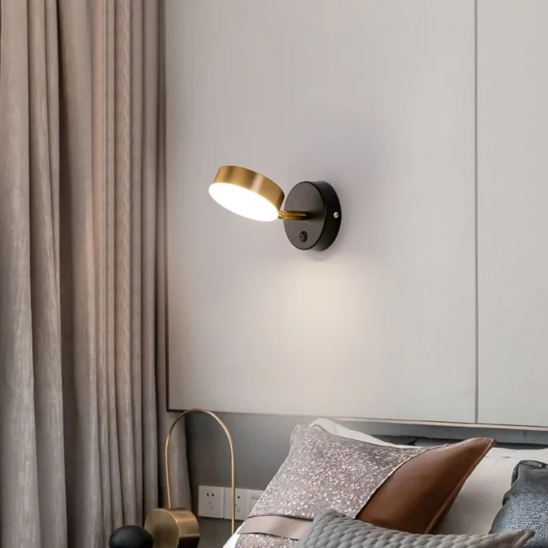 Indoor LED Wall Lights Nordic Bedroom Bedside Reading Wall Lights Corridor Background Lights Home Decoration Lighting