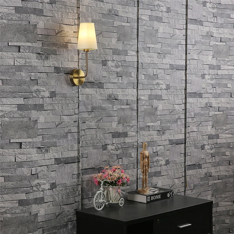 Nordic Minimalism LED Wall Lamp Modern Simple Linen Lampshade Elbow Wall Lights for Home Decor Living Room Stairs Light Fixtures