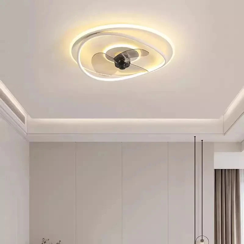 Modern LED Ceiling Fan Light Remote Dimming 6 Levels of Wind Speed Home Electric Fan Lamp Silent Bedroom Living Room Chandelier