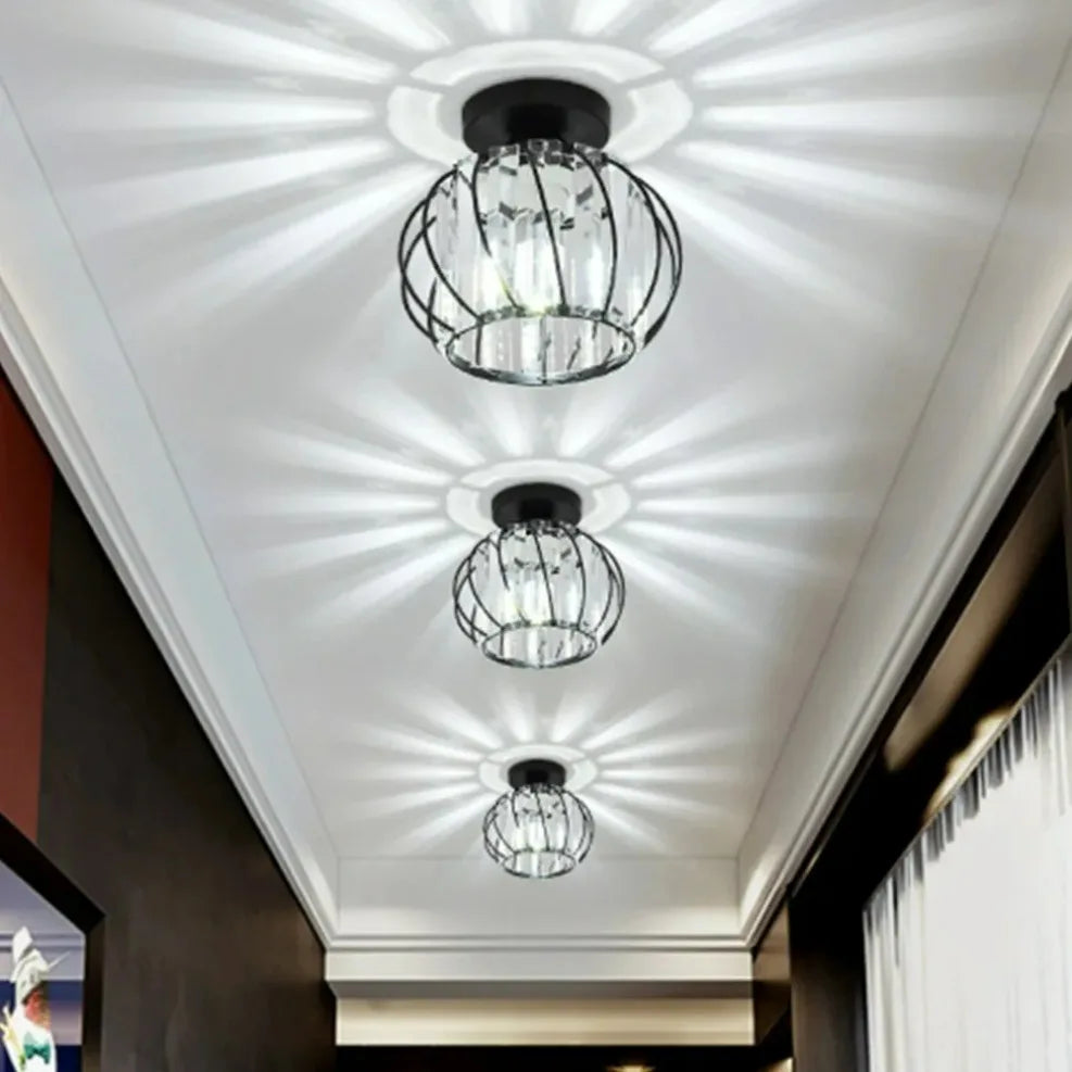 Novelty Design Glass Aisle Ceiling Light Fixtures for Corridor Balcony Ceiling Lampshade E27 Dining Room Chandelier Decoration