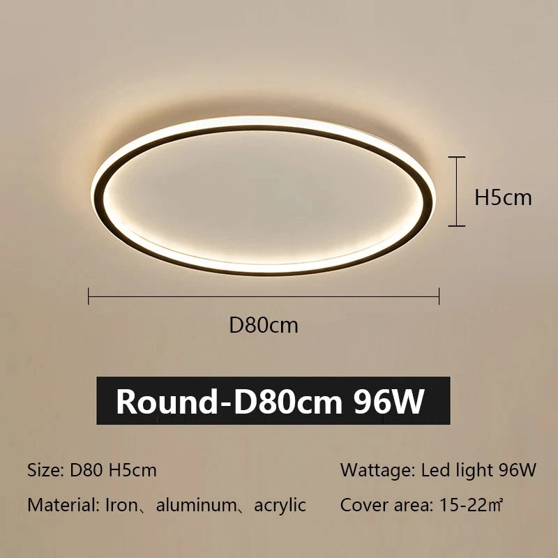 Remote Dimming Ultrathin Living Room Light Modern Minimalist LED Ceiling Lamp Lustre Home Decor Bedroom Study Ceiling Chandelier
