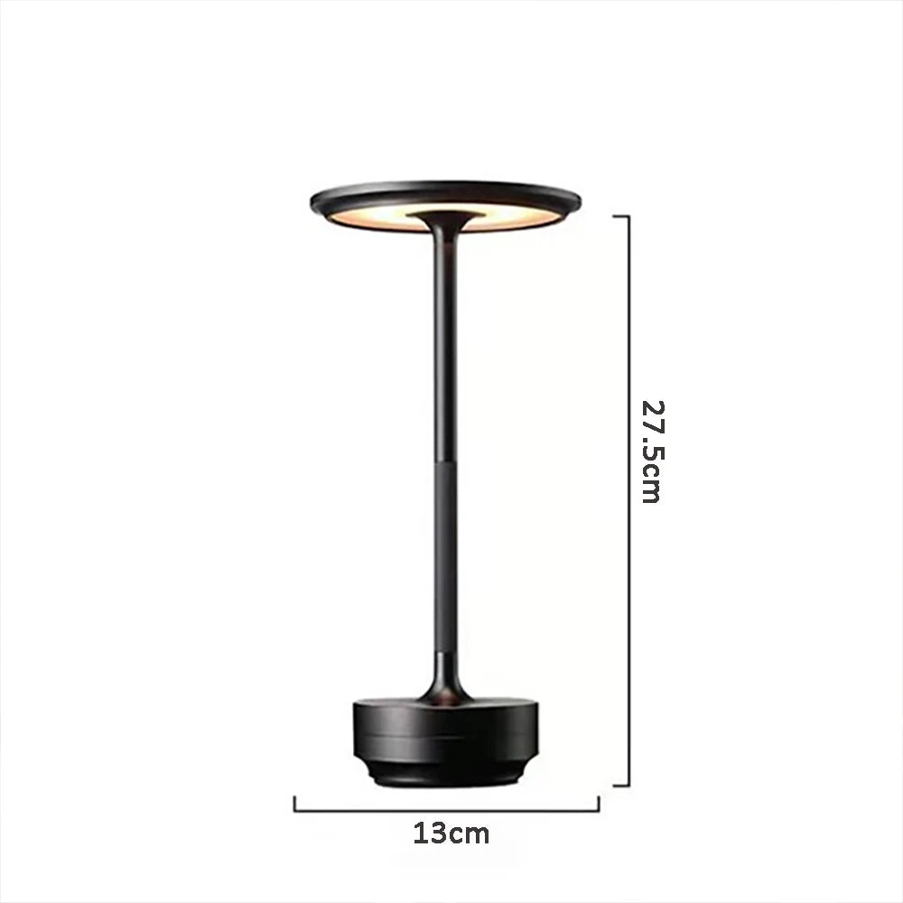 LED Charging Desk Lamp Restaurant Decoration Atmosphere Lamp Retro Portable Cordless Touch USB-C Table Lamp