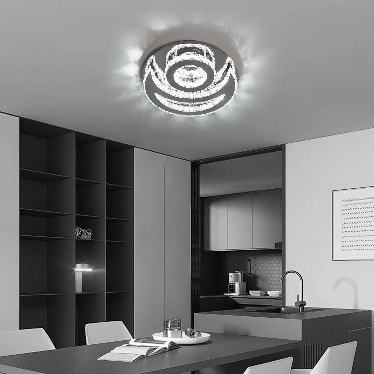 LED Ceiling Light Cold White Light, Modern Ceiling Light, Embedded Ceiling Light for Kitchen, Living Room, Bedroom, Balcony