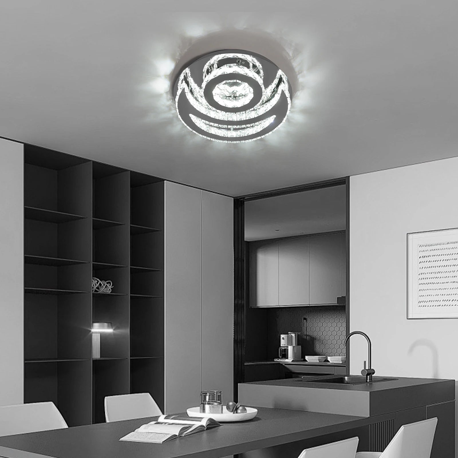 LED Ceiling Light Cold White Light, Modern Ceiling Light, Embedded Ceiling Light for Kitchen, Living Room, Bedroom, Balcony