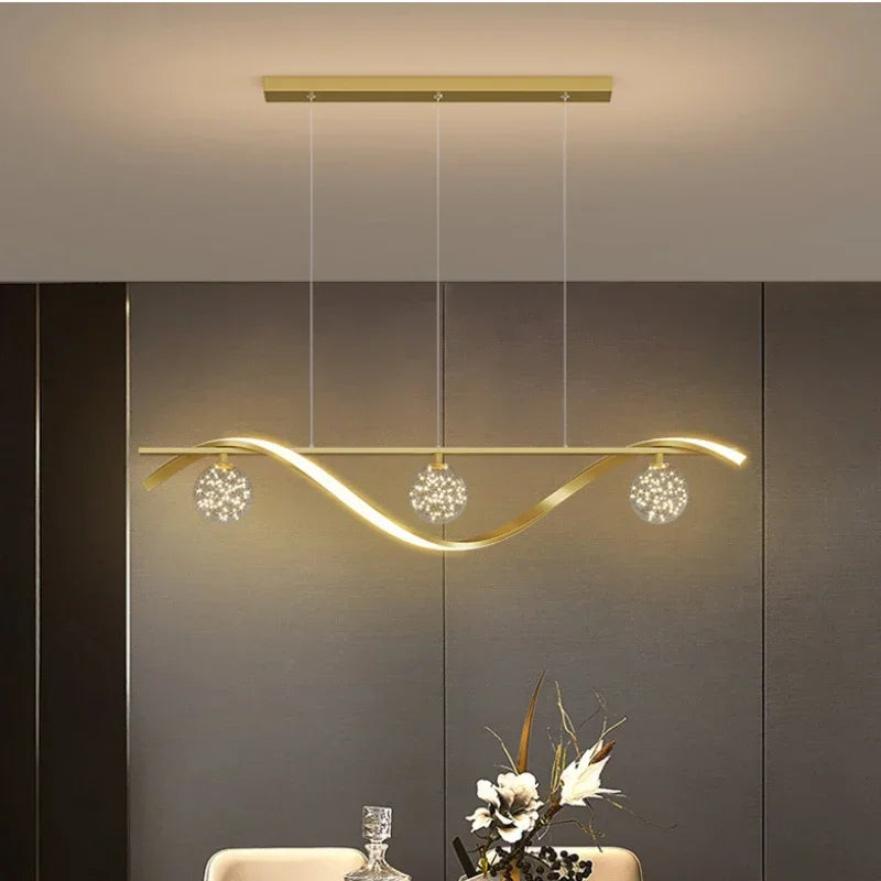 2025 New Creative Sky Star Chandelier Living Room Dining Room Glass Ball Kitchen Light Home Decoration Light
