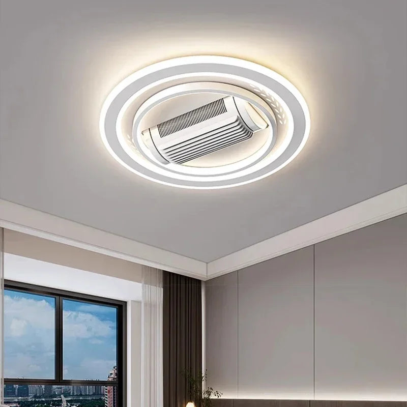 Invisible Bladeless Fan Ceiling Light LED Ceiling Fan Light Remote Control Intelligent Bedroom Living Room Light Indoor Light
