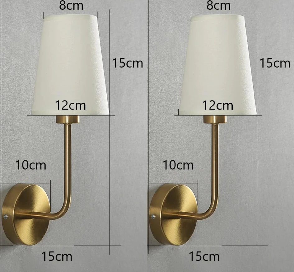 Nordic Minimalism LED Wall Lamp Modern Simple Linen Lampshade Elbow Wall Lights for Home Decor Living Room Stairs Light Fixtures