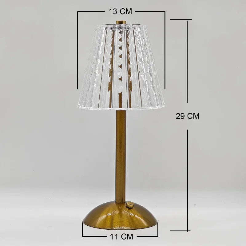 Table Lamp Bedroom, Bedside Lamp Light Luxury Diamond Crystal Lamp High-End Atmosphere Lamp Charging Touch Small Night Lamp