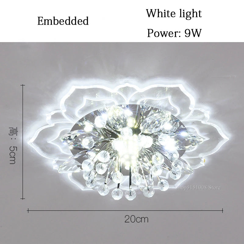 Crystal Lamp Ceiling Lights Flowers Chandelier for Living Room Decoration Indoor Lighting Corridor Lamps Colorful Light Fixtures