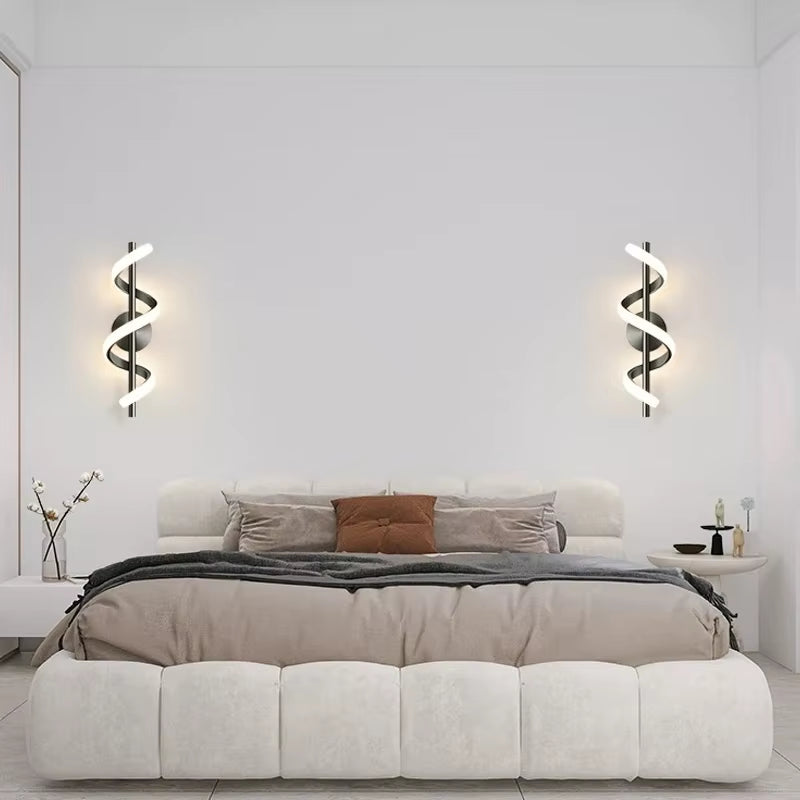 Modern LED Wall Lamp White Warm Light for Living Room Corridor Bedroom Bedside Staircase Home Indoor Lighting Fixtures