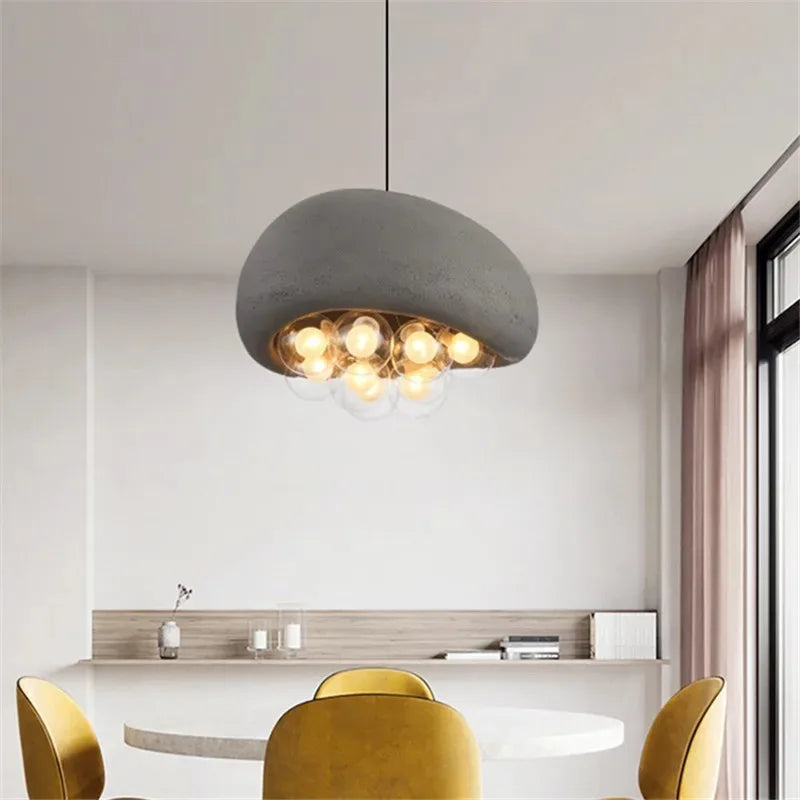Nordic Restaurant Pendant Light Original Living Room Light Bedroom Light Resin Glass Clothing Store Pendant Light