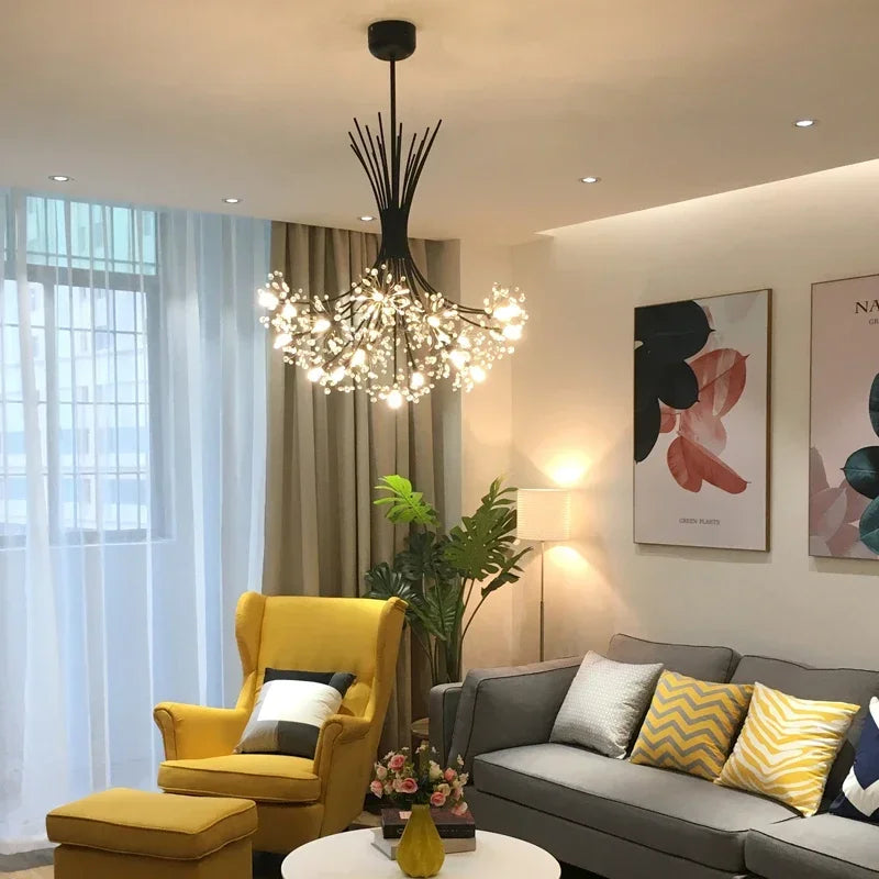 Dandelion Bouquet Restaurant Pendant Light Luxury Home Decor LED Ceiling Chandelier Bedroom Dining Room Children'S Hanging Lamps