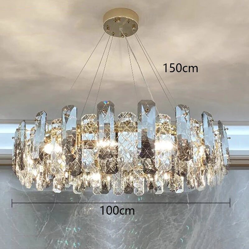 Home Decorationpendant Lights, Luxury Crystal Living Room Chandelier, Dining Room Pendant Lamp, Ceiling Light, Indoor Lighting