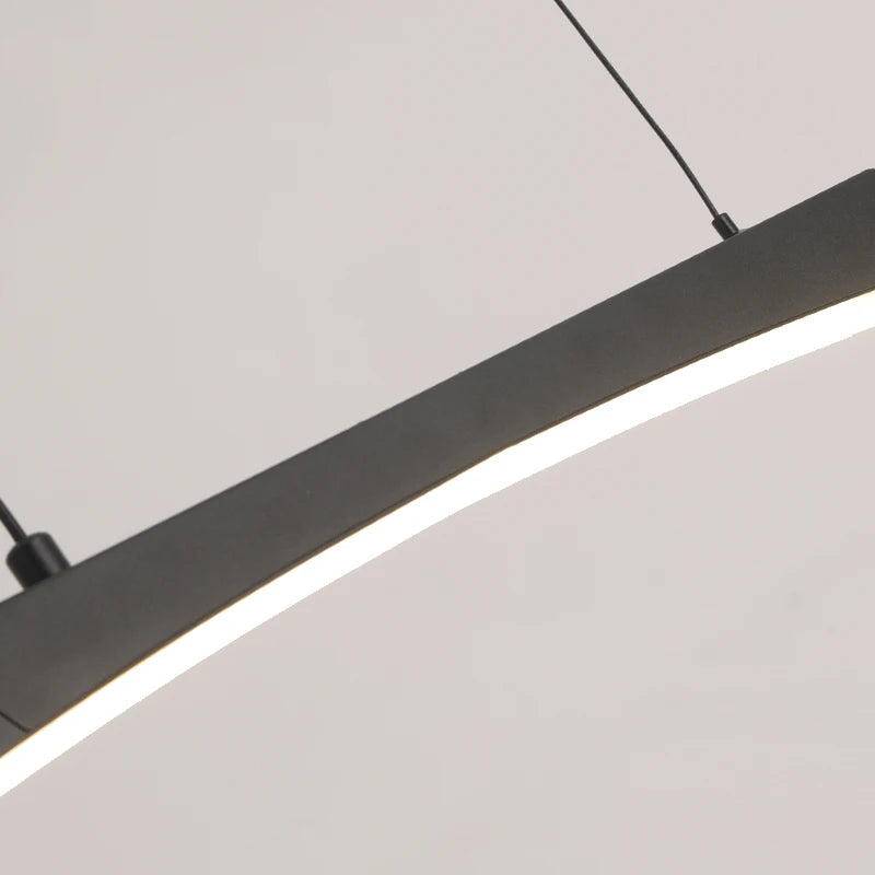 Pendant Lamp Minimalist Curve Hanging Light Adjustable Height LED Dining Energy Saving Light for Kitchen Dining Room Hotel Light