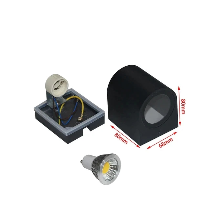 GU10 Base Outdoor Waterproof Wall Lights Garden Porch Wall Lighting LED Wall Lamps Aluminum AC86-265