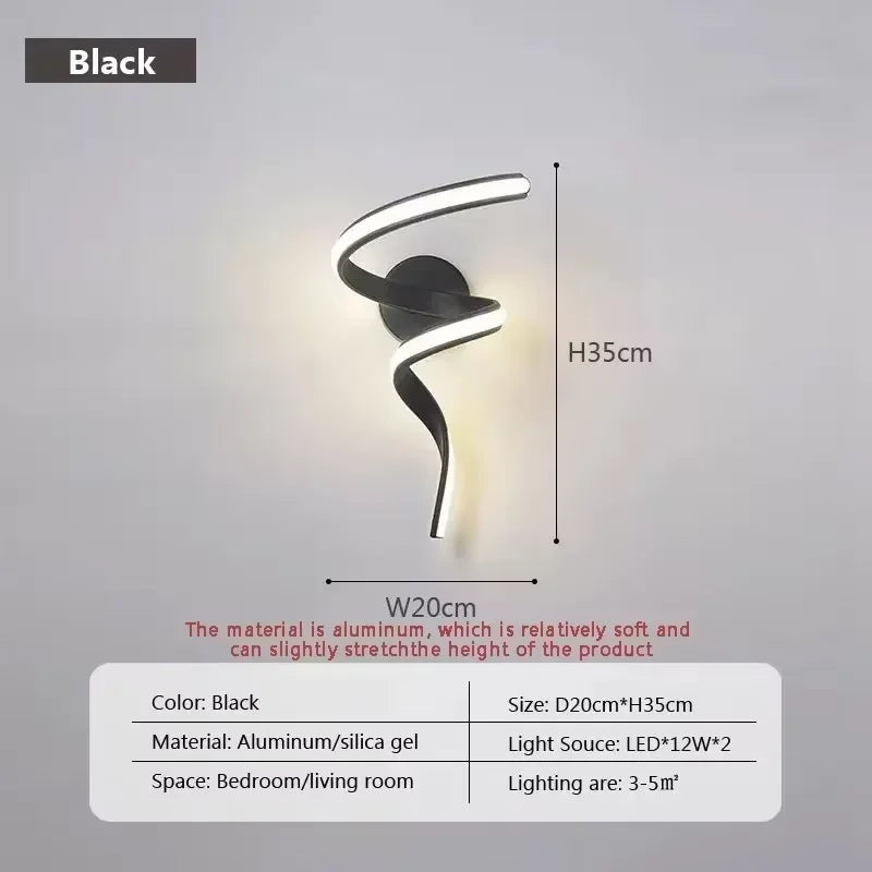 Modern LED Wall Lamp White Warm Light for Living Room Corridor Bedroom Bedside Staircase Home Indoor Lighting Fixtures