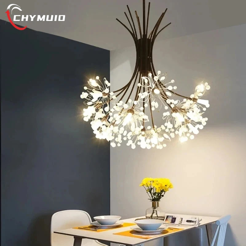 Dandelion Bouquet Restaurant Pendant Light Luxury Home Decor LED Ceiling Chandelier Bedroom Dining Room Children'S Hanging Lamps