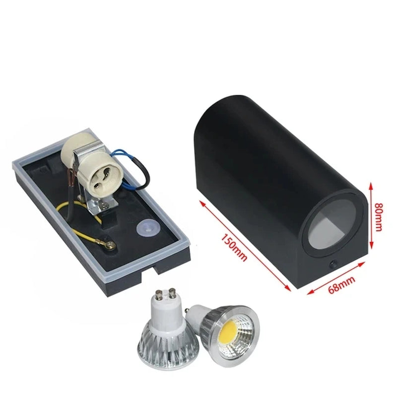 GU10 Base Outdoor Waterproof Wall Lights Garden Porch Wall Lighting LED Wall Lamps Aluminum AC86-265