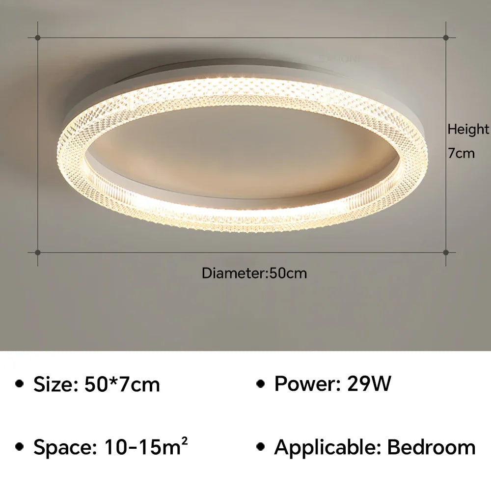 Simple Luxury Led Ceiling Light for Bedroom Living Dining Room Home Decor Indoor Ceiling Lamp Chandeliers Lighting Fixtures