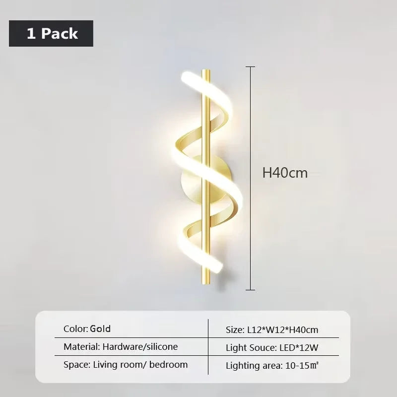 Modern LED Wall Lamp White Warm Light for Living Room Corridor Bedroom Bedside Staircase Home Indoor Lighting Fixtures