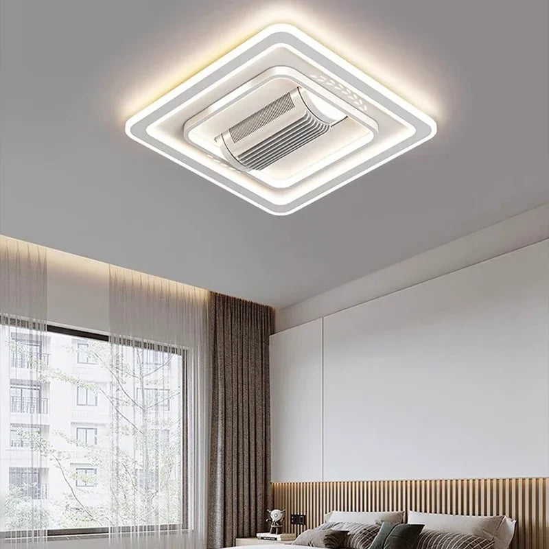 Invisible Bladeless Fan Ceiling Light LED Ceiling Fan Light Remote Control Intelligent Bedroom Living Room Light Indoor Light