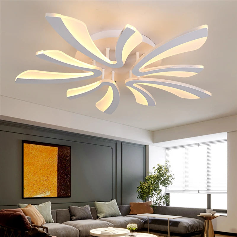 LED Ceiling Lamp Living Room Light Modern Acrylic Bedroom Lighting Fixtures AC90/260V Creative Dandelion Design Dining Room Lamp