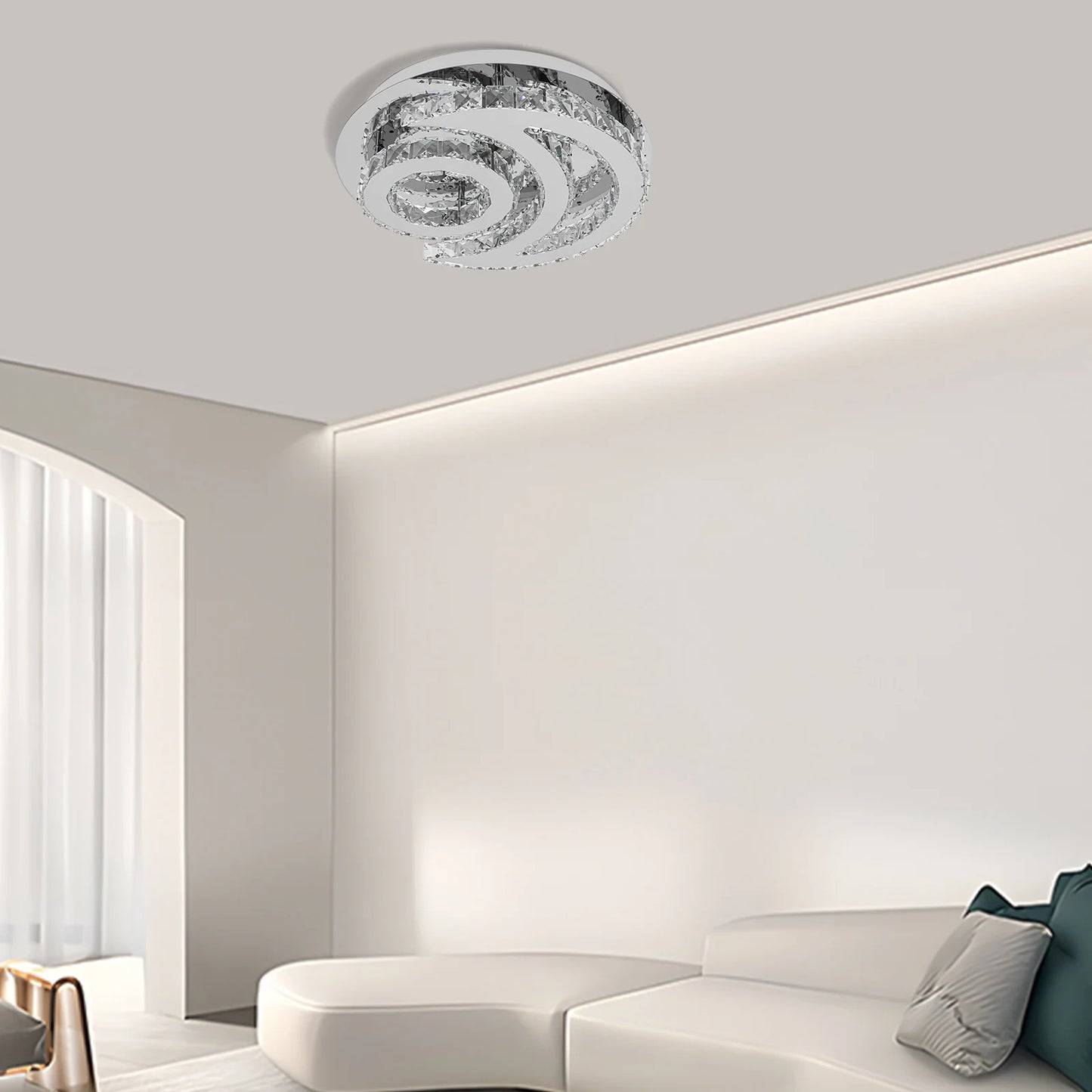 LED Ceiling Light Cold White Light, Modern Ceiling Light, Embedded Ceiling Light for Kitchen, Living Room, Bedroom, Balcony