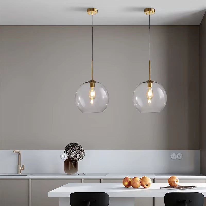 Nordic Glass Globe Pendant Light