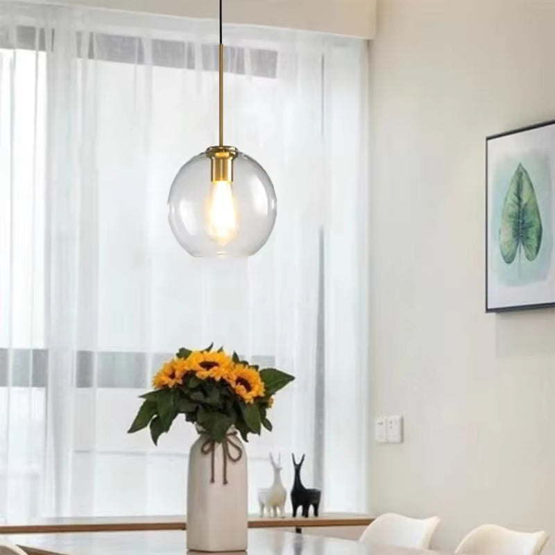 Nordic Glass Globe Pendant Light