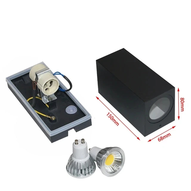 GU10 Base Outdoor Waterproof Wall Lights Garden Porch Wall Lighting LED Wall Lamps Aluminum AC86-265