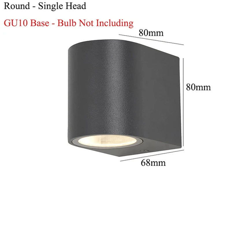 GU10 Base Outdoor Waterproof Wall Lights Garden Porch Wall Lighting LED Wall Lamps Aluminum AC86-265