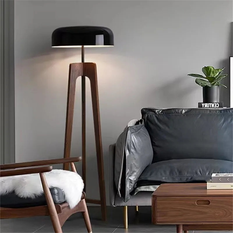 Pileo Porada Floor Lamp Modern Solid Wood Floor Lamp Nordic Living Room Tripod Floor Lamp Bedroom Home Classical LED Corner Lamp
