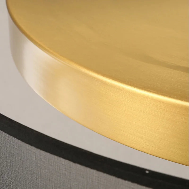 LED Ceiling Light All Copper Modern Living Room Light Nordic Simple Room round Bedroom Decorative Light Ceiling Light