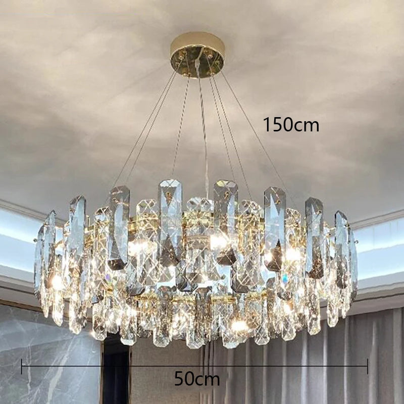 Home Decorationpendant Lights, Luxury Crystal Living Room Chandelier, Dining Room Pendant Lamp, Ceiling Light, Indoor Lighting